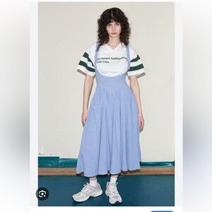 Fashion Brand Company Cindy linen pinafore dress size S